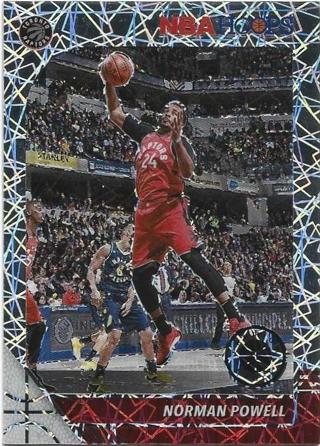 2019-20 HOOPS PREMIUM STOCK NORMAN POWELL SILVER LAZER PRIZM REFRACTOR CARD