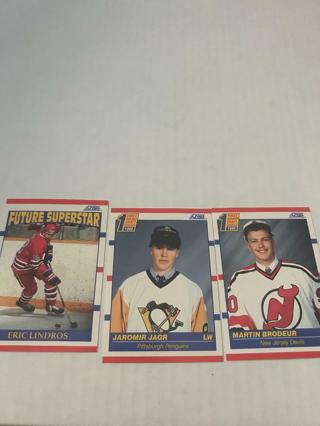 1990-91 Score Hockey Rookies Brodeur, Jagr, Lindros