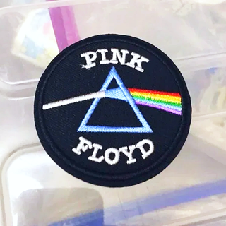 1 band music iron on patch Pink Floyd Dark Side of the Moon Iron on patch jacket Vest embroidered