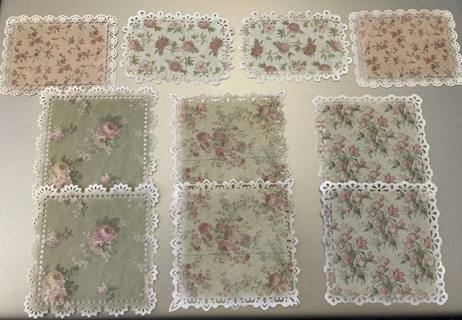 Crafting Paper with Lace Trim (Squares/Rectangles)