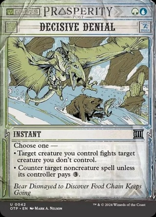 Decisive Denial - Foil Light Play, English Magic the Gathering MTG Outlaws of Th