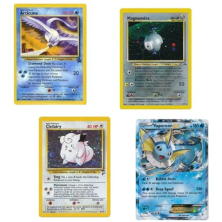 Pokemon Cards Lot Vaporeon EX, Clefairy, Magnemite, & Articuno Pokemon TCG