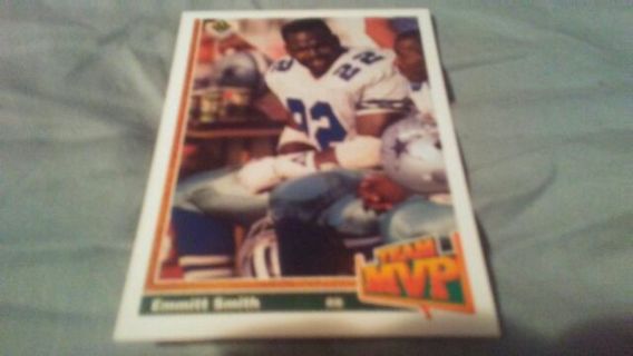 1991 UPPER DECK MVP EMMITT SMITH DALLAS COWBOYS FOOTBALL CARD# 456