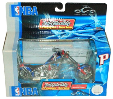 Detroit Pistons 1:18 OCC Chopper NBA Basketball Ertl Toy Diecast Motorcycle 2005