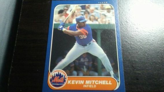 1986 FLEER KEVIN MITCHELL NEW YORK METS BASEBALL CARD# U-76