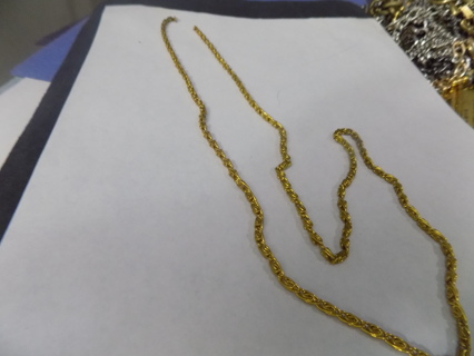 Goldtone twisted chain necklace Extra long