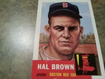 1953 TOPPS ARCHIVES HAL BROWN BOSTON RED SOX BASEBALL CARD# 184