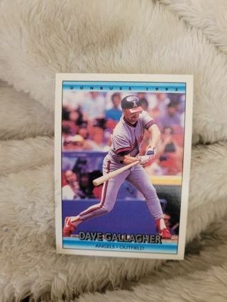 DAVE GALLAGHER ANGELS OUTFIELD SPORTS CARD WITH 2 MYSTERY CARDS