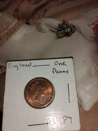 1987 England one penny