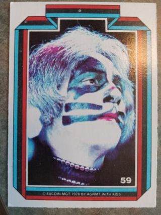 1978 ORIGINAL KISS AUCOIN PETER CRISS TRADING CARD# 59. ALL GIN OFFERS WELCOME.