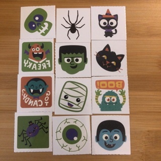  12 Halloween Temporary Tattoos Lot 10