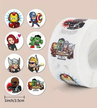 ↗️NEW⭕(8) 1" MARVEL STICKERS!! (SET 4 of 4)