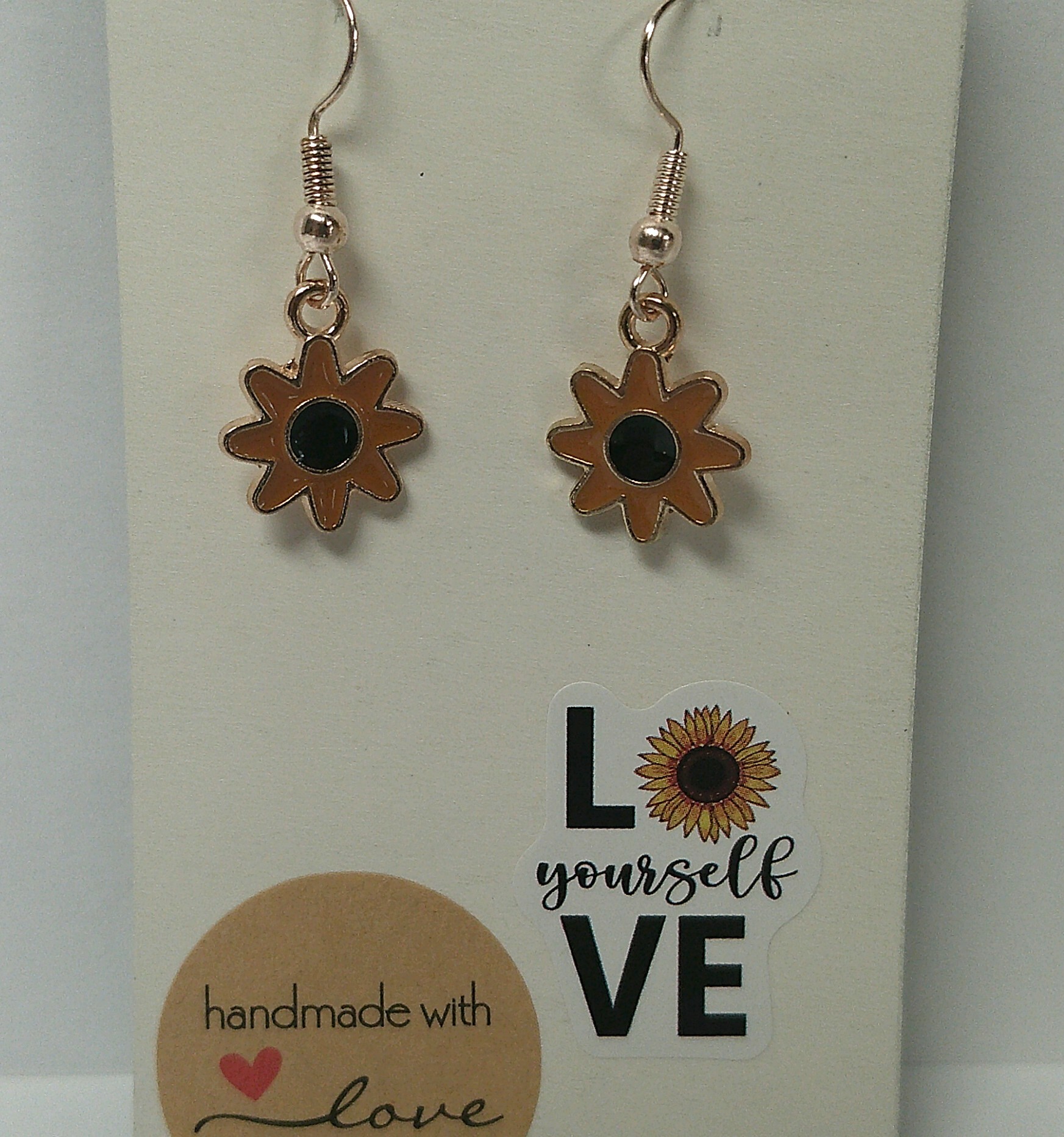 Free: Sunflower Dangle Earrings NEW Handmade