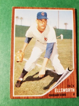 1962 - TOPPS EXMT - NRMT BASEBALL - CARD NO. 264 - DICK ELLSWORTH - CUBS