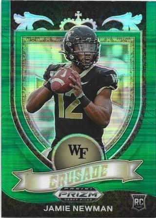 2021 PRIZM DRAFT PICKS JAMIE NEWMAN CRUSADE GREEN PRIZM REFRACTOR ROOKIE CARD