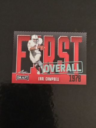 Houston Oilers Earl Campbell IRed Parallel nsert Football Card