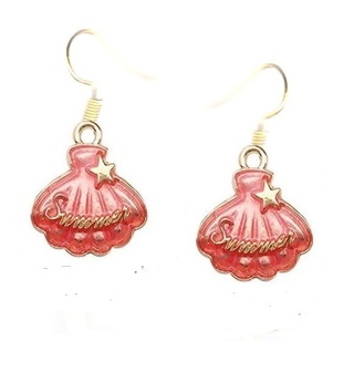 GP ENAMEL PINK SHELL EARRINGS STYLE 2 (PLEASE READ DESCRIPTION