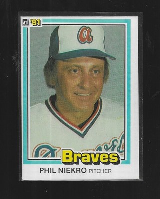 1981 DONRUSS PHIL NIEKRO #328 (HOF)