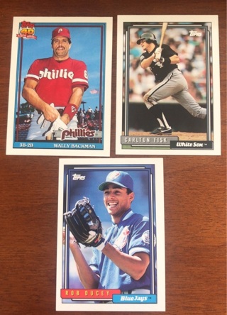 Topps Baseball Cards - Carlton Fisk Rob Ducey Wally Blackman