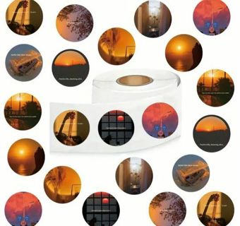 ➡️NEW⭕(10) 1" BEAUTIFUL SCENIC SUNSET STICKERS!! (SET 2 of 4) NATURE SUNRISE LANDSCAPE