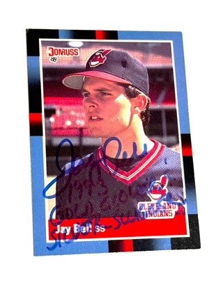 Autograph 1988 Donruss Jay Bell -Indians/with 1993 Silver Slugger -Gold Glove Inscription