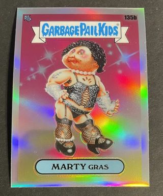 2021 Garbage Pail Kids Chrome Refractor MARTY GRAS #135b Series 4