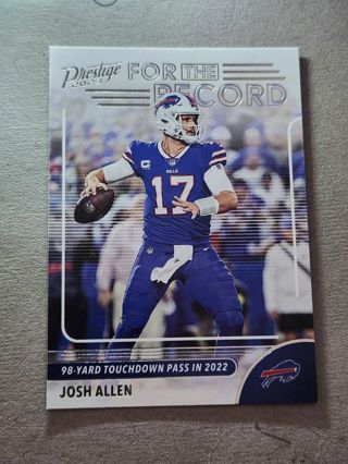 Buffalo Bills Josh Allen Insert Football Card