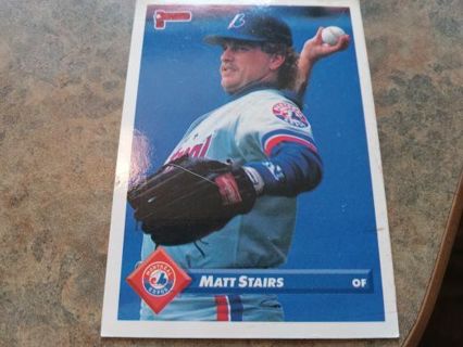 1993 DONRUSS MATT STAIRS MONTREAL EXPOS BASEBALL CARD# 460