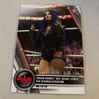 2020 Topps WWE Women's Division - [Base] #84 RAW - Sasha Banks def. Becky Lynch ...