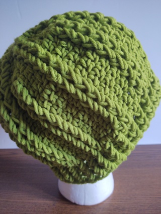 Hand Crocheted Ribbed Hat 