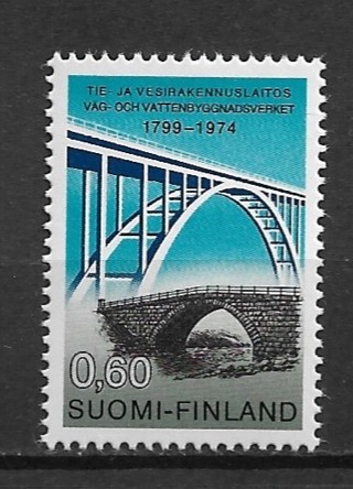 1974 Finland Sc553 Bridges MNH