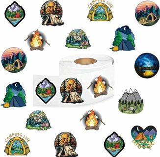 ↗️⭕(10) 1" CAMPING STICKERS!! NATURE OUTDOORS⭕