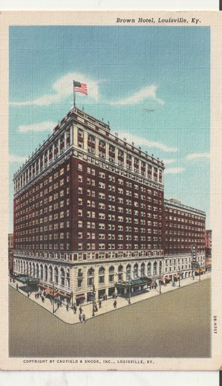 Vintage Used Postcard: (k): 1948 Brown  Hotel, Louisville, KY