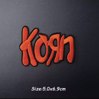 Korn Iron-On Patch Red Letters Logo