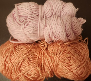 RESERVED - Lot of 2 - Pink Yarns - total weight is 4.5 ozs