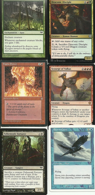 6 MTG Cards:  Vintage 1995 and New Magic the Gathering Cards