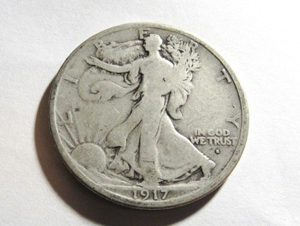 ★1917-S OBV WALKING LIBERTY HALF DOLLAR★ **KEY DATE -  LOW MINTAGE** "90% SILVER"