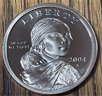 2004 S Beautiful Sacagawea Dollar Proof  BU