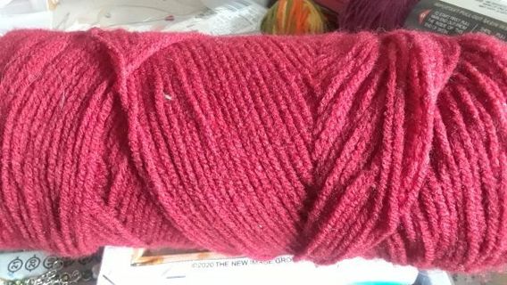 One skein burgundy