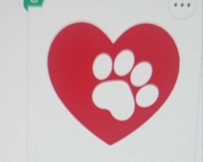 1 paw heart sticker