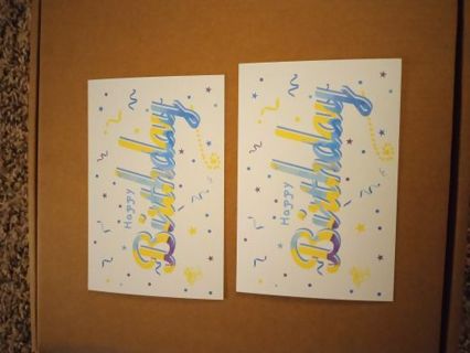 2 free flat happy birthday cards