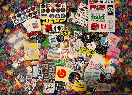 Huge sticker lot, jegs, Apple,knockaround, surf board, beats, Nike etc 