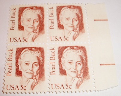 Scott #1848, Pearl Buck, 4 Useable 5¢ US Postage Stamps