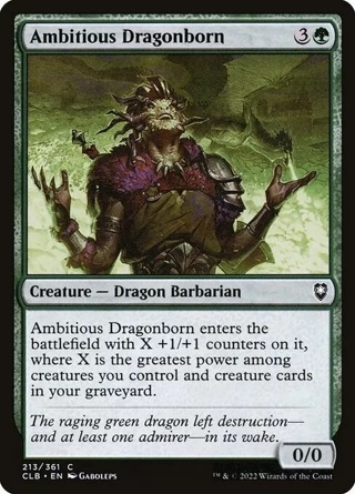 Ambitious Dragonborn - Foil NM Eng MTG - Commander Legends Baldur's Gate