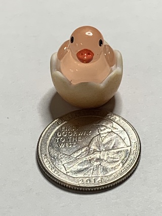 EGG SHELL DUCK~#10~ORANGE~1 DUCK ONLY~GLOW IN THE DARK~FREE SHIPPING!