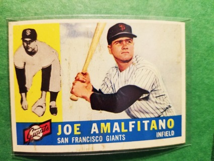 1960 - TOPPS EXMT - NRMT BASEBALL - CARD NO. 356 - JOE AMALFITANO - GIANTS