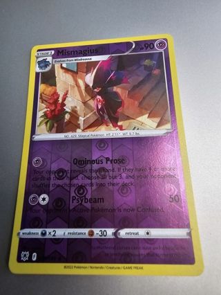 Pokemon Mismagius reverse holo rare card 059/189