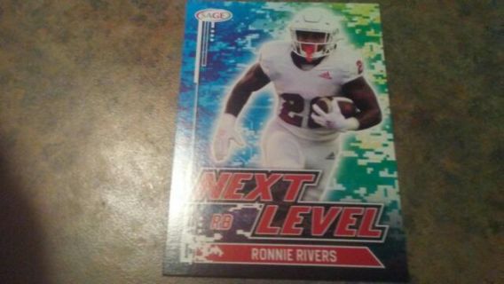 2021 SAGE NEXT LEVEL RONNIE RIVERS FOOTBALL CARD# 68