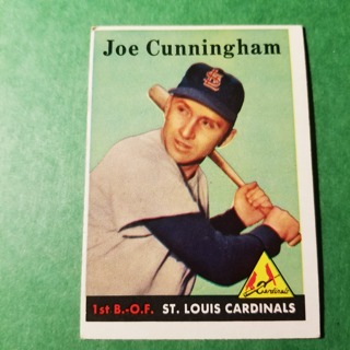 1958 - TOPPS   NRMT+ BASEBALL  CARD NO. 168 - JOE CUNNINGHAM - CARDINALS