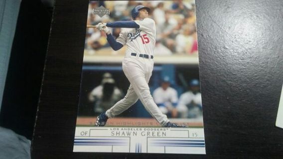 2002 UPPER DECK SEASON HIGHLIGHTS SHAWN GREEN LOS ANGELES DODGERS BASEBALL CARD# 741